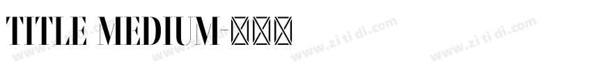 Title Medium字体转换